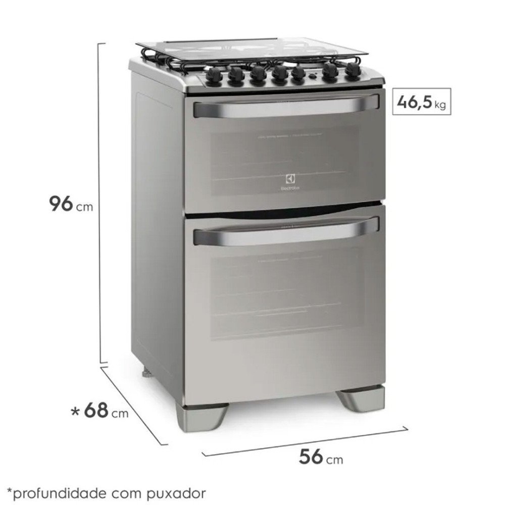 Cocina a Gas Electrolux 56DXQ | 4 Hornillas | Doble Horno Cocina a Gas Electrolux 56DXQ | 4 Hornillas | Doble Horno