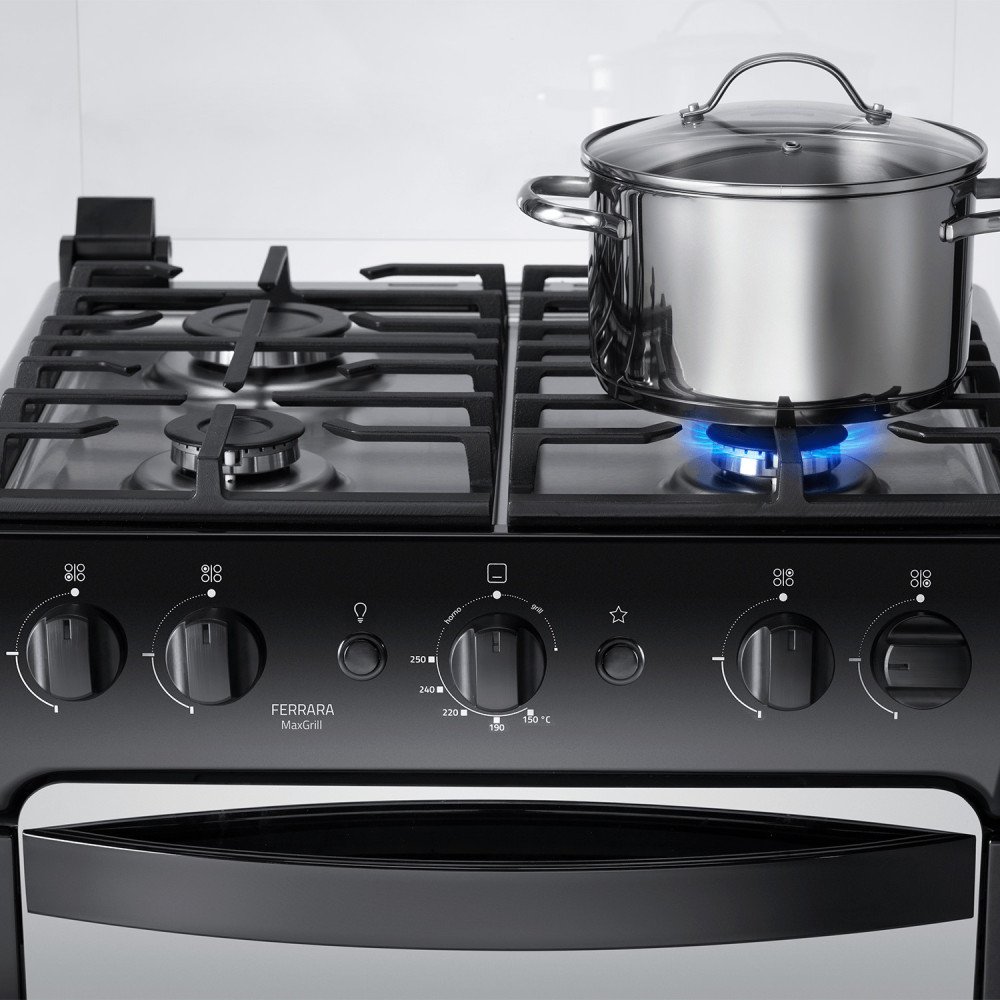 Cocina a Gas Indurama Ferrara Zafiro | 4 Hornillas | MaxGrill modelo FERRARA-ZFO cómpralo en Mi Bodega Ec
