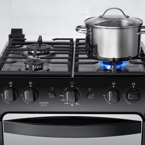 Cocina a Gas Indurama Ferrara Zafiro |4 Hornillas|MaxGrill modelo FERRARA-ZFO cómpralo en Mi Bodega Ec