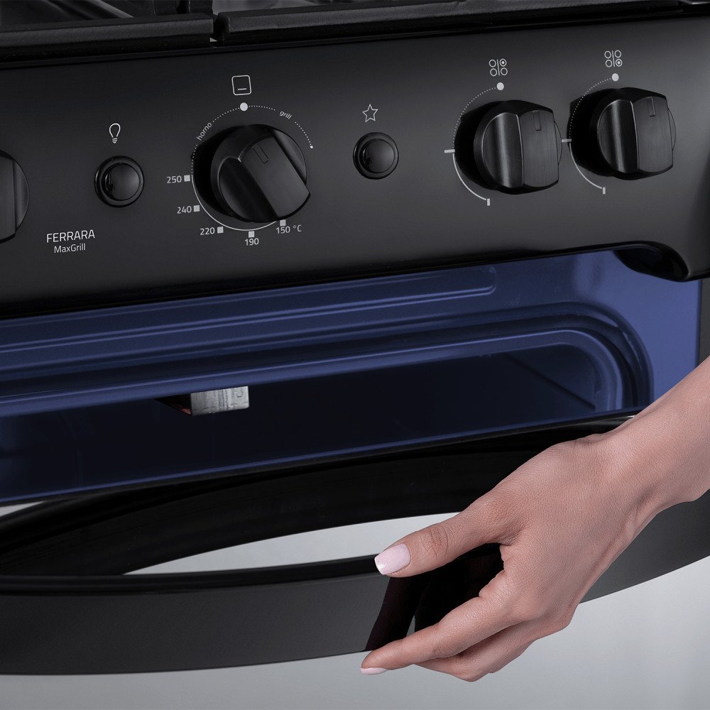 Cocina a Gas Indurama Ferrara Zafiro | 4 Hornillas | 24" modelo FERRARA-ZFO cómpralo en Mi Bodega Ec