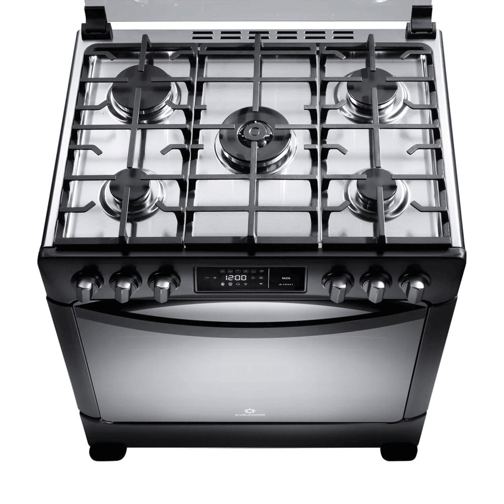 Cocina a Gas Indurama Niza Zafiro Smart | 5 Hornillas | 30" Negro Cocina a Gas Indurama Niza Zafiro Smart | 5 Hornillas | 30" Negro