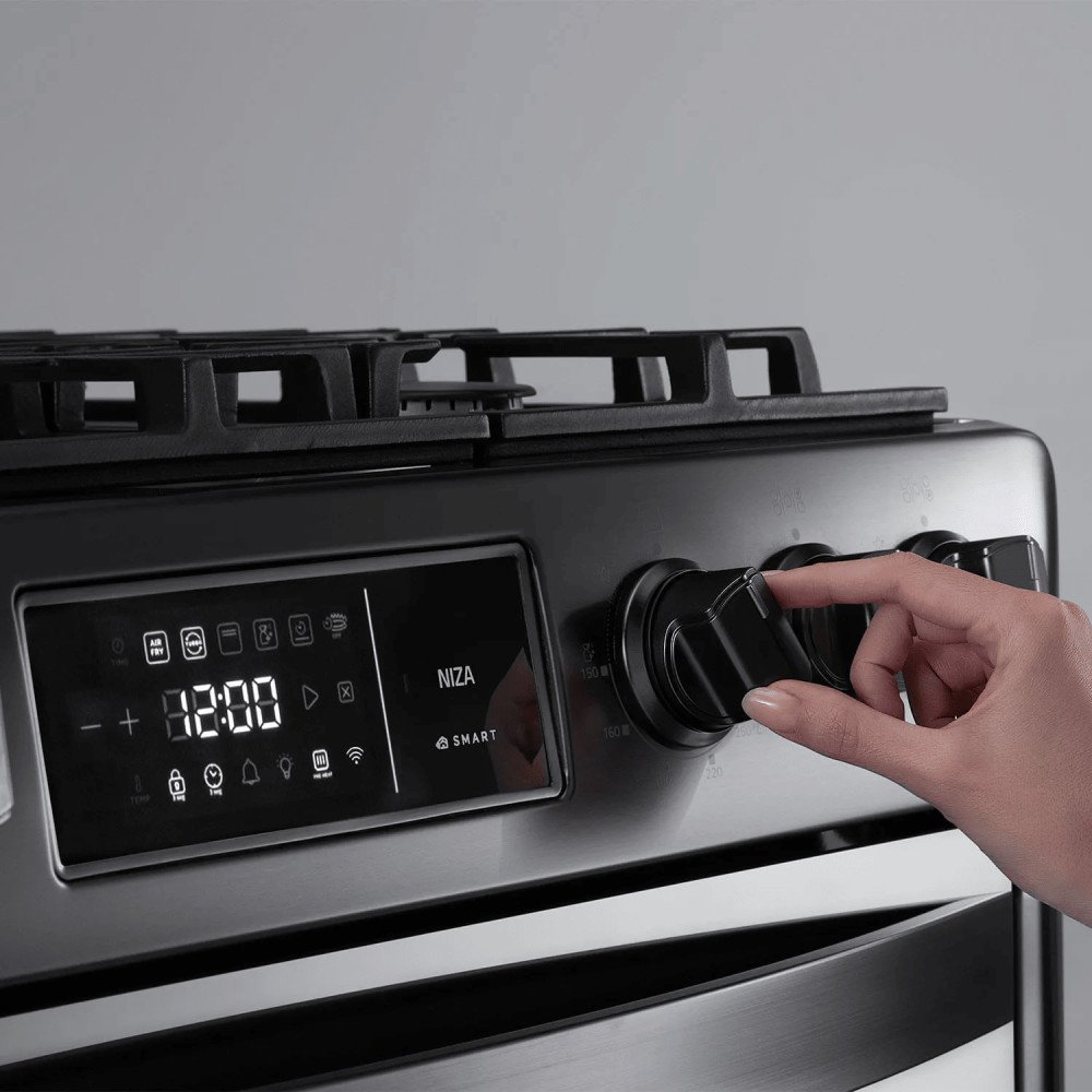 Cocina a Gas Indurama Niza Zafiro Smart | 5 Hornillas | 30" Negro Cocina a Gas Indurama Niza Zafiro Smart | 5 Hornillas | 30" Negro