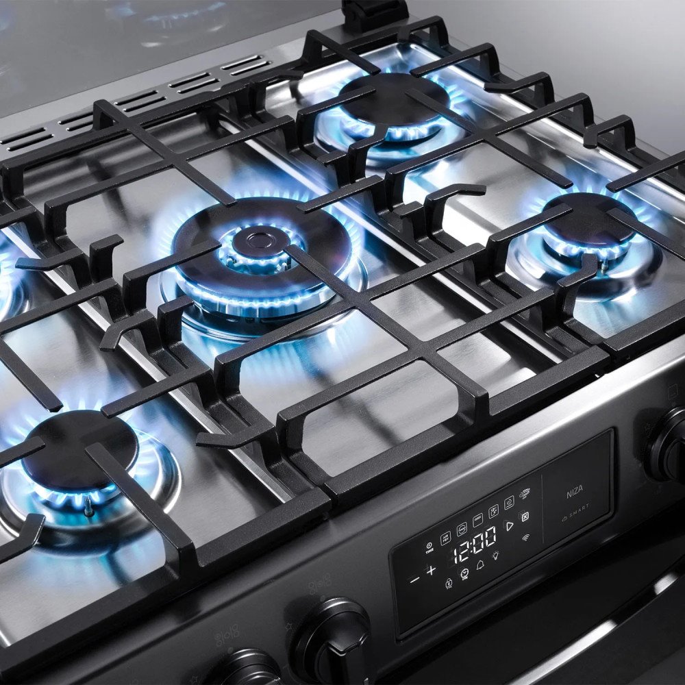 Cocina a Gas Indurama Niza Zafiro Smart | 5 Hornillas | 30" Negro Cocina a Gas Indurama Niza Zafiro Smart | 5 Hornillas | 30" Negro