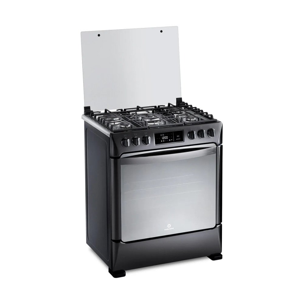 Cocina a Gas Indurama Niza Zafiro Smart | 5 Hornillas | 30" Negro Cocina a Gas Indurama Niza Zafiro Smart | 5 Hornillas | 30" Negro