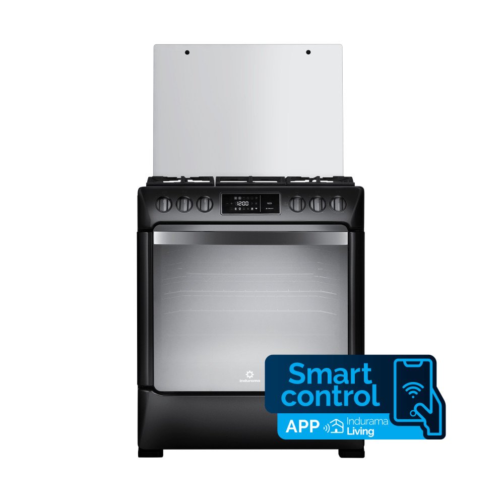 Cocina a Gas Indurama Niza Zafiro Smart | 5 Hornillas | 30" Negro modelo NIZA-ZFO-SMART cómpralo en Mi Bodega Ec