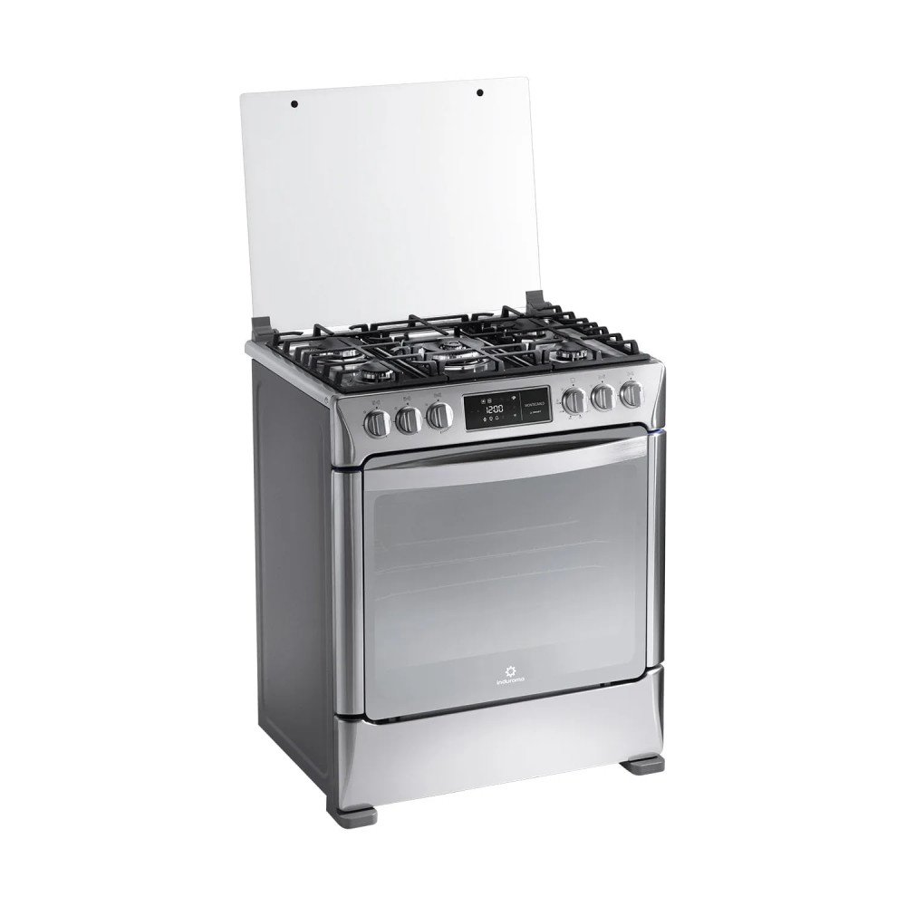 Cocina a Gas Indurama Montecarlos Zafiro Smart | 5 Hornillas | 30" Croma modelo MONTECARLOS-ZFO-SMART cómpralo en Mi Bodega Ec