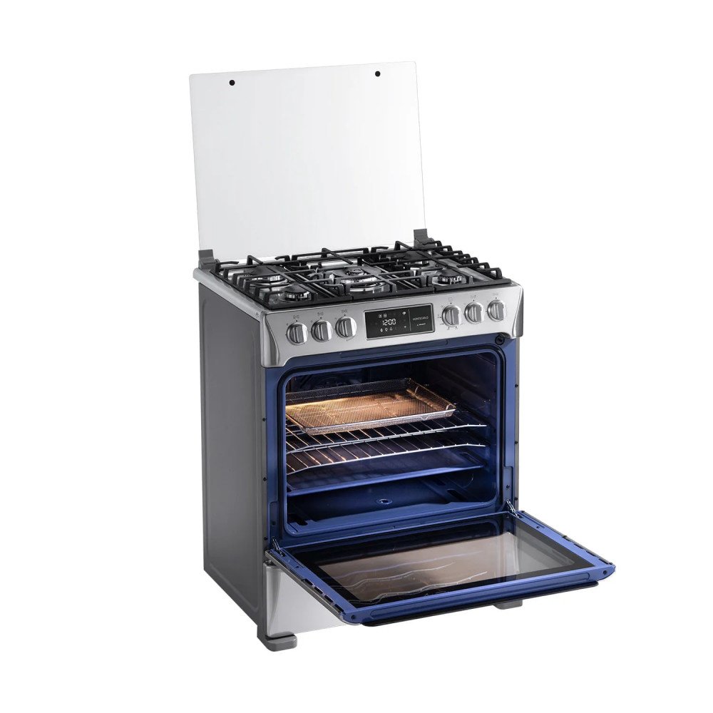 Cocina a Gas Indurama Montecarlos Zafiro Smart | 5 Hornillas | 30" Croma modelo MONTECARLOS-ZFO-SMART cómpralo en Mi Bodega Ec