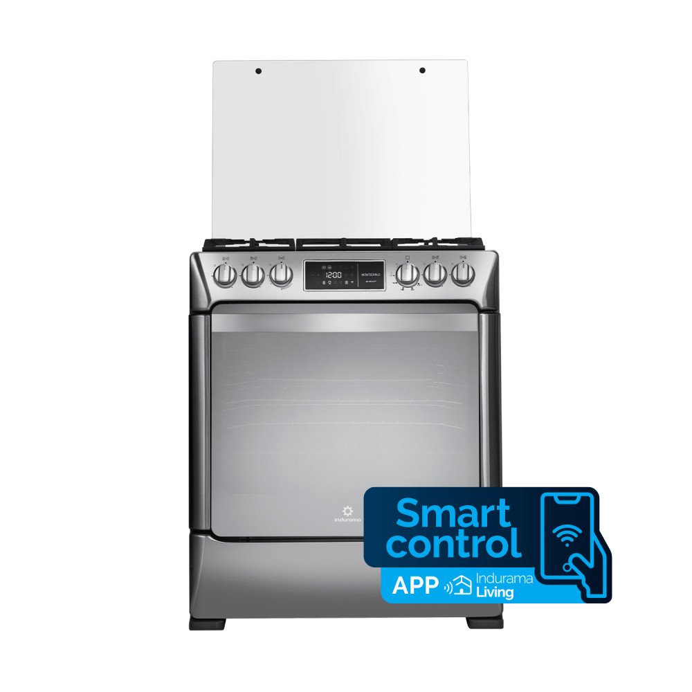 Cocina a Gas Indurama Montecarlos Zafiro Smart | 5 Hornillas | 30" Croma modelo MONTECARLOS-ZFO-SMART cómpralo en Mi Bodega Ec