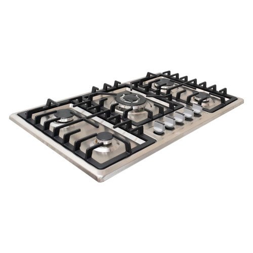 Encimera a gas Continental GB6094GB empotrable de vidrio | 4 quemadores, encendido eléctrico, sistema corta gas