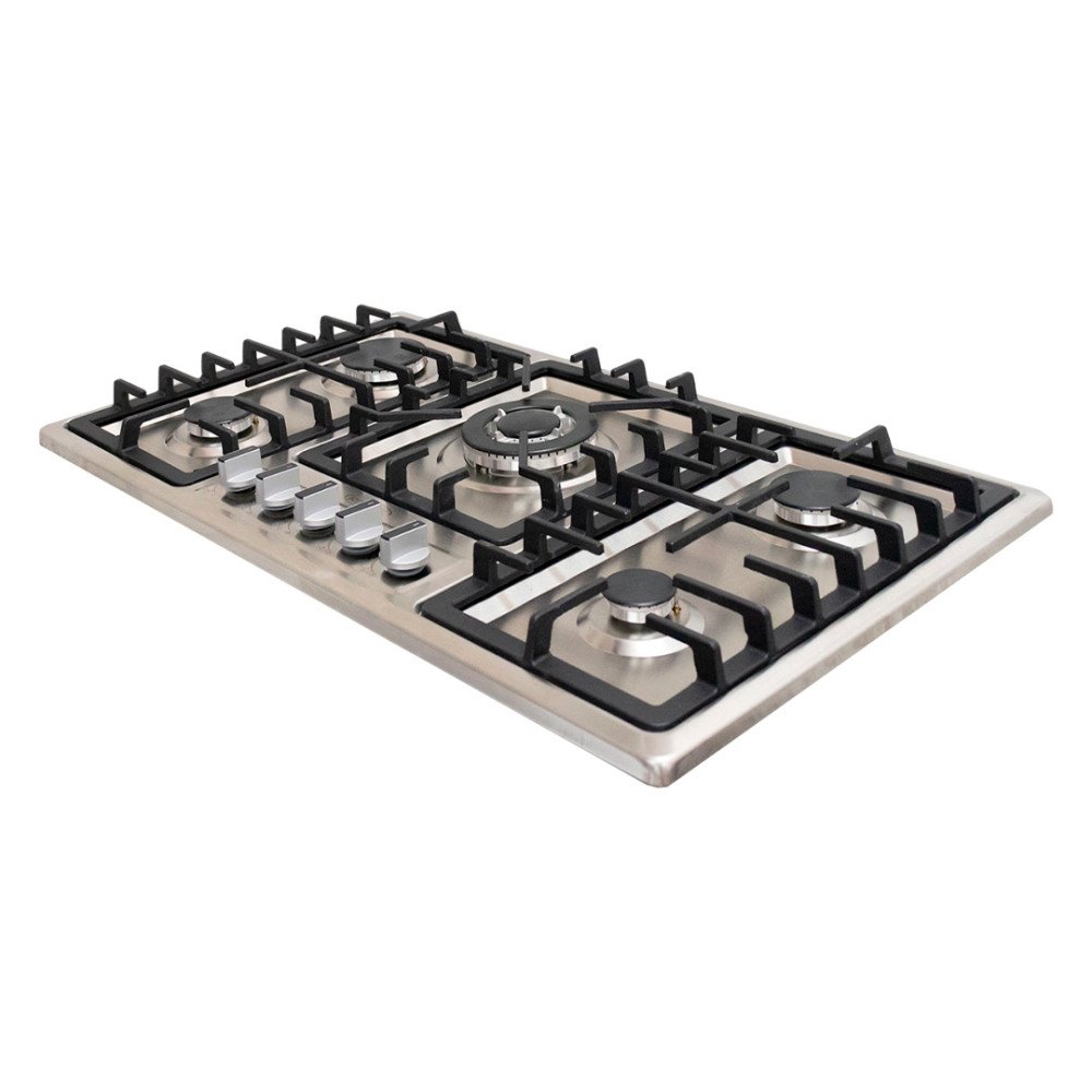 Encimera a gas Continental WQG5298 empotrable de acero inoxidable | 5 quemadores, encendido eléctrico, sistema corta gas modelo WQG5298 cómpralo en Mi Bodega Ec