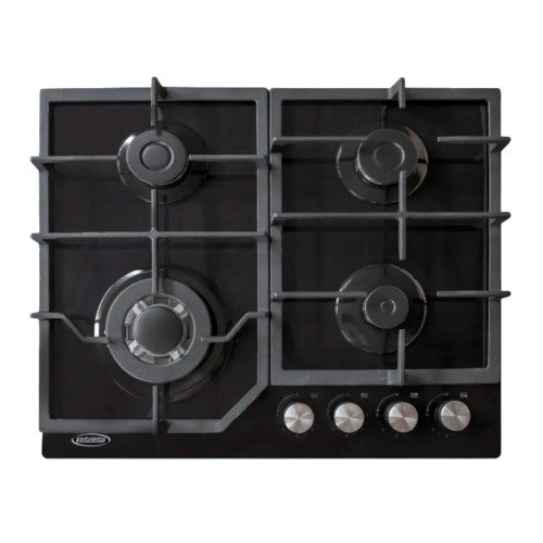 Encimera a gas Continental GB6094GB empotrable de vidrio | 4 quemadores, encendido eléctrico, sistema corta gas modelo GB6094GB cómpralo en Mi Bodega Ec