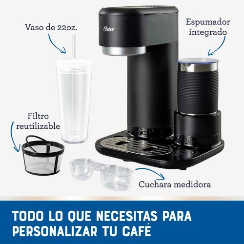 Cafetera Frappé con espumador Oster BVSTDC02B-013 | 4 en 1 para café helado, granizado o caliente modelo BVSTDC02B-013 cómpralo en Mi Bodega Ec