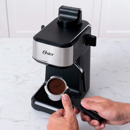 Cafetera para Espresso y Cappuccino BVSTEM3300-013 Oster | 2 tazas, acero inoxidable, 950 W. modelo BVSTEM3300-013 cómpralo en Mi Bodega Ec