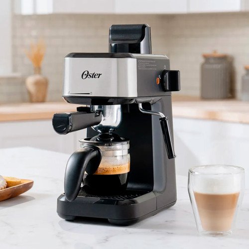 Cafetera para Espresso y Cappuccino BVSTEM3300-013 Oster | 2 tazas, acero inoxidable, 950 W. modelo BVSTEM3300-013 cómpralo en Mi Bodega Ec