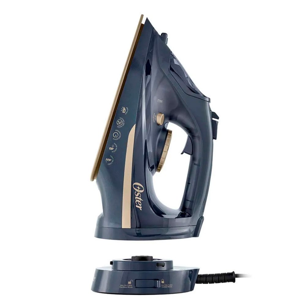 Plancha de vapor inalámbrica Oster | 2 en 1 con suela de cerámica, azul modelo GCSTCC5000-013 cómpralo en Mi Bodega Ec