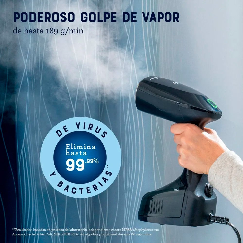 Vaporizador de telas portátil Oster | cable de 2,5 mts, capacidad de 240 ml color negro