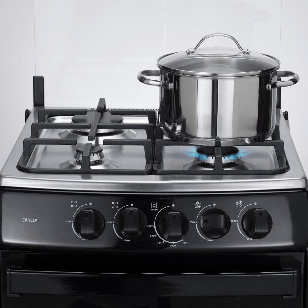 Cocina a Gas Indurama Canela| 4 Hornillas | 20" Negro Cocina a Gas Indurama Canela| 4 Hornillas | 20" Negro