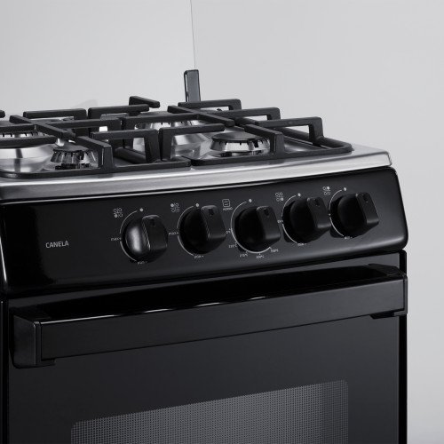 Cocina a Gas Indurama Canela| 4 Hornillas | 20" Negro modelo CANELA cómpralo en Mi Bodega Ec