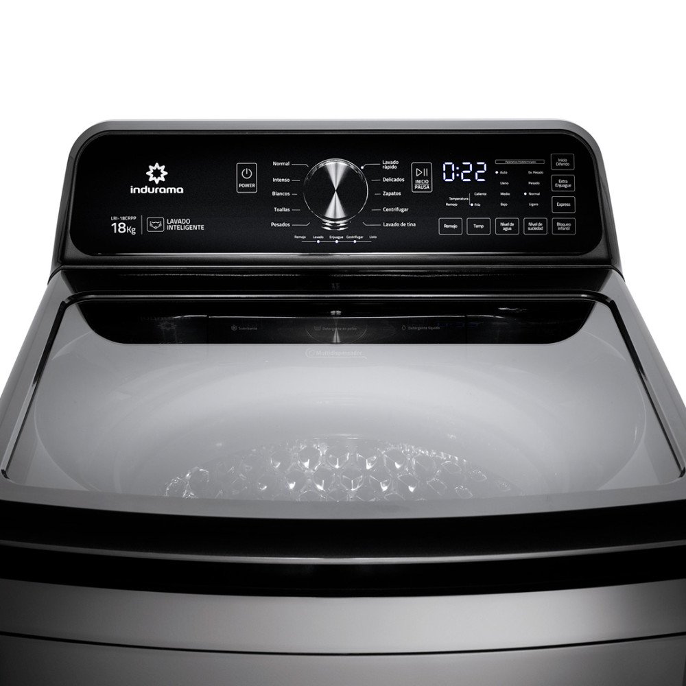 Lavadora Automática Indurama LRI-18CRPP | 18 Kg | Digital Titanium modelo LRI-18CRPP cómpralo en Mi Bodega Ec