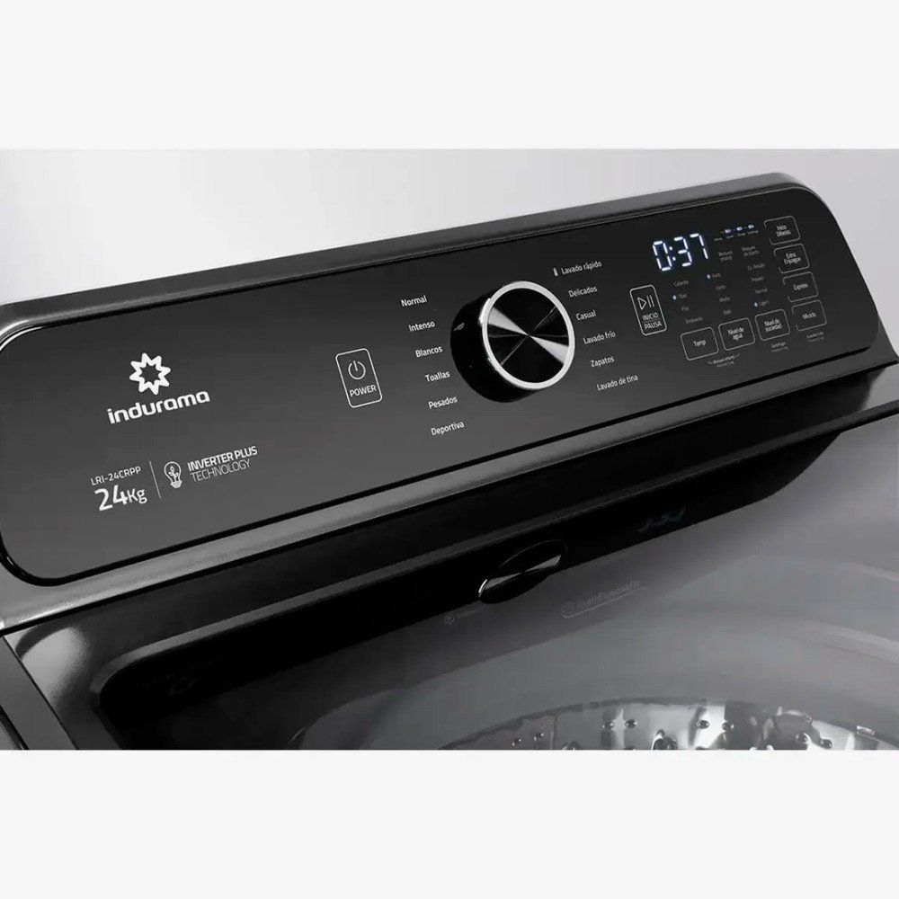 Lavadora Automática Indurama LRI-24CRPP | 24 Kg | Digital Titanium