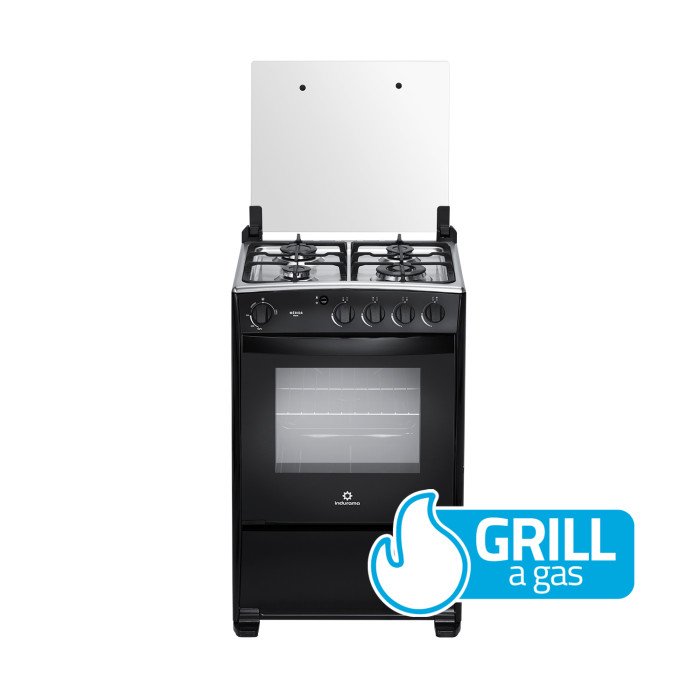 Cocina a Gas Indurama Merida| 4 Hornillas | 24" Negro Cocina a Gas Indurama Merida| 4 Hornillas | 24" Negro modelo MERIDA-BLACK-GRILL cómpralo en Mi Bodega Ec