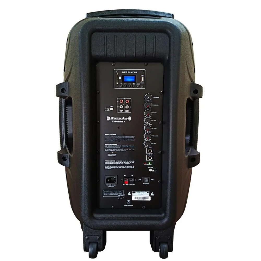 Parlante Recargable Bazzuka Z15 BEAT | 100Watts RMS