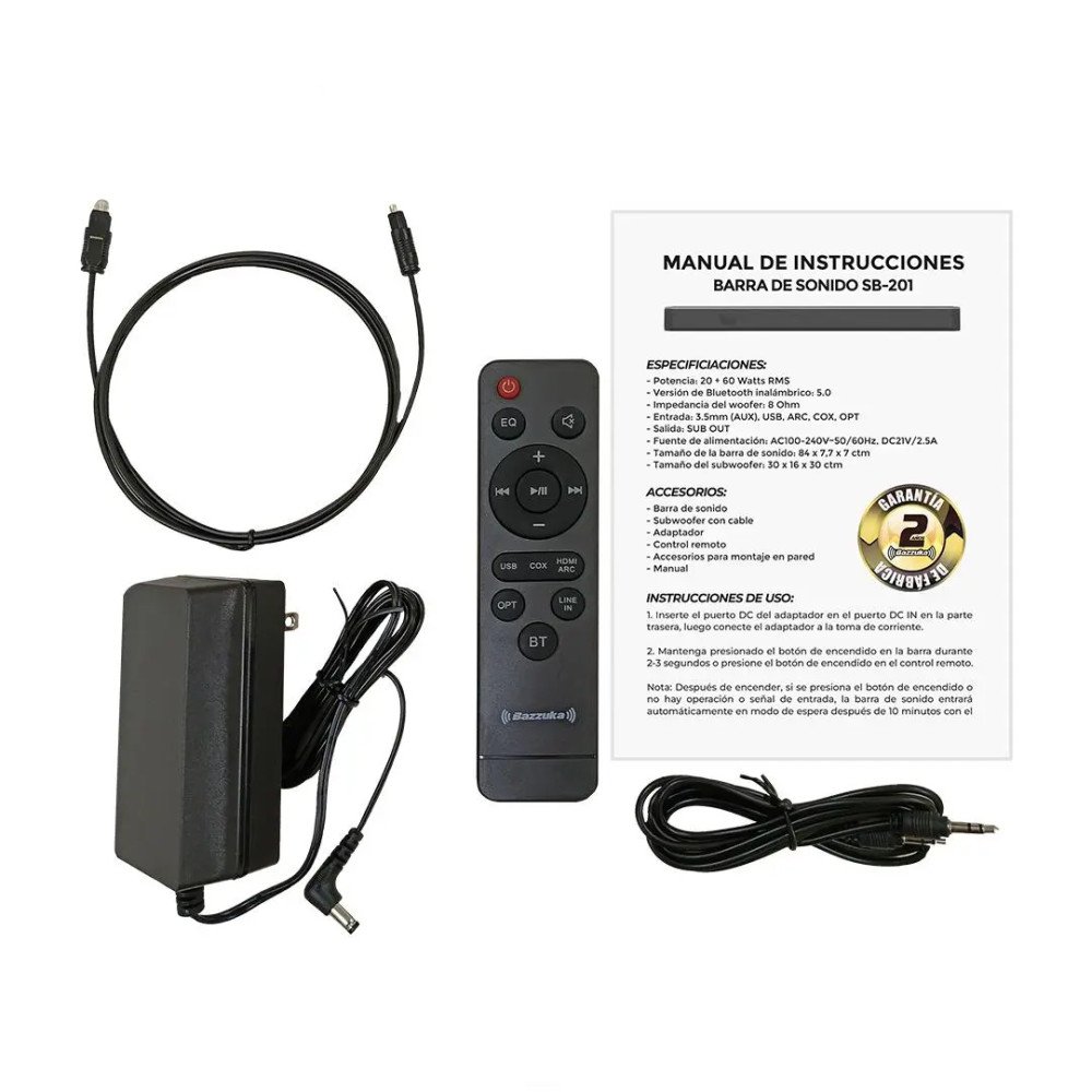 Barra de Sonido Bazzuka SB201 | 80 Watts modelo SB201 cómpralo en Mi Bodega Ec