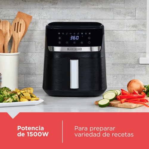 Freidora de Aire Black & Decker 5.5Lt.|AFBD62-1BDLA 1500 Watts modelo AFBD62-1BDLA cómpralo en Mi Bodega Ec