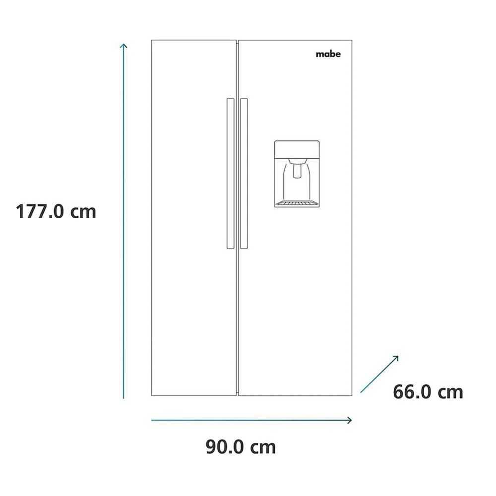 Refrigeradora Mabe MSE521QMLSS0| 565 Lt. | Side By Side