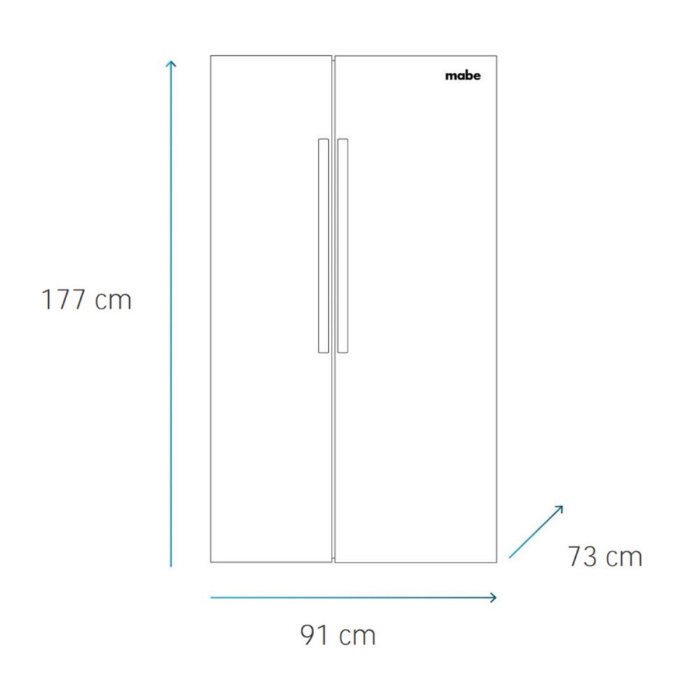 Refrigeradora Mabe MSL631LKLNG0 | 631 Lt. | Side By Side modelo MSL631LKLNG0 cómpralo en Mi Bodega Ec