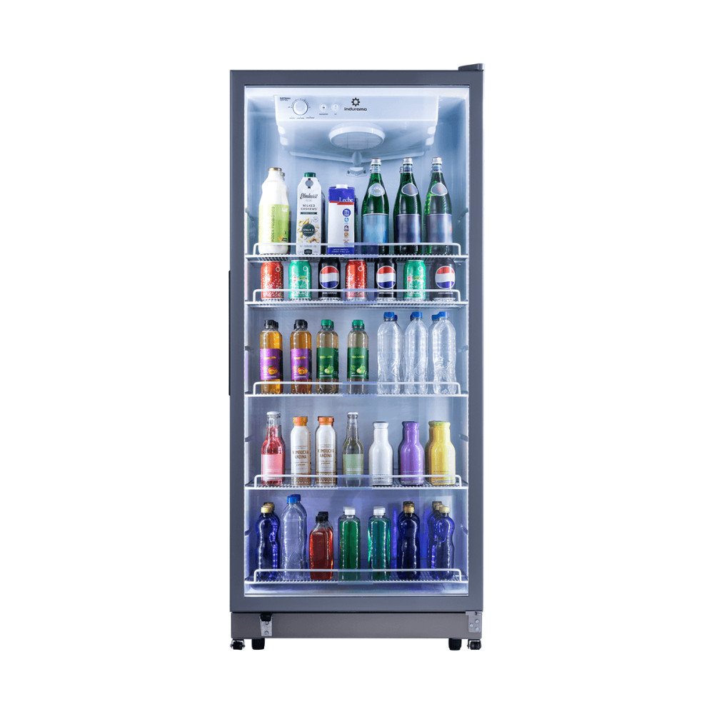 Vitrina Refrigeradora Indurama|Enfriadora vertical 410 Lt. modelo VFV-520GR-SZ cómpralo en Mi Bodega Ec