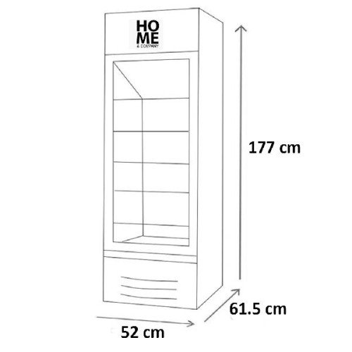 Vitrina Refrigeradora Home 10086942 |Enfriadora vertical 211 Lt. modelo 10086942 cómpralo en Mi Bodega Ec