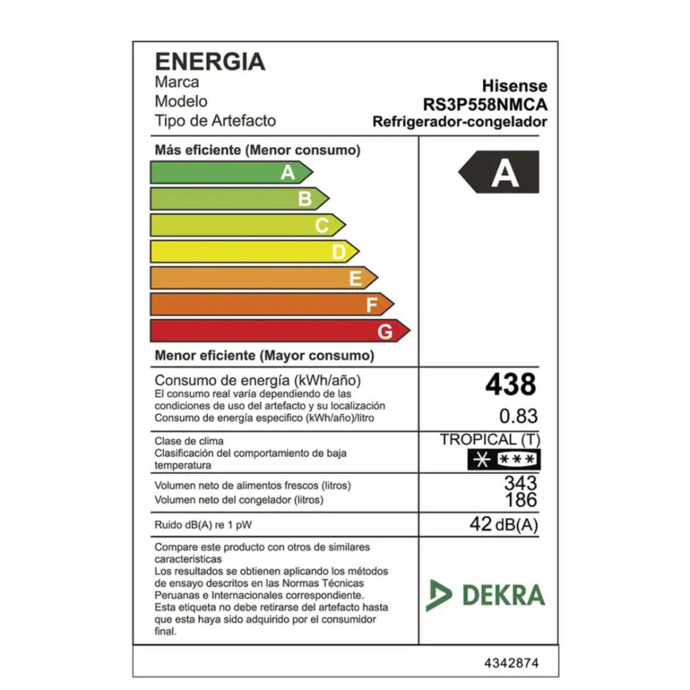 Refrigeradora Hisense RS3P558NMCB| 568 Lt. |Side By Side