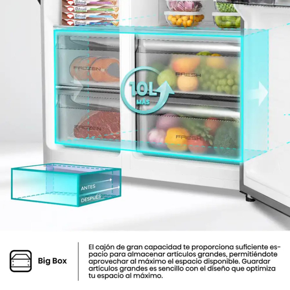 Refrigeradora Hisense RS3P558NMCB| 568 Lt. |Side By Side