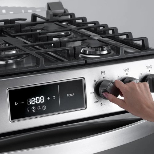 Cocina a Gas Indurama Roma Zafiro | 5 Hornillas| MaxGrill modelo ROMA-ZFO cómpralo en Mi Bodega Ec