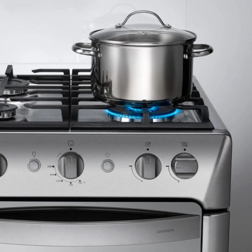 Cocina a Gas Indurama Granada Zafiro | 4 Hornillas modelo GRANADA-ZFO cómpralo en Mi Bodega Ec