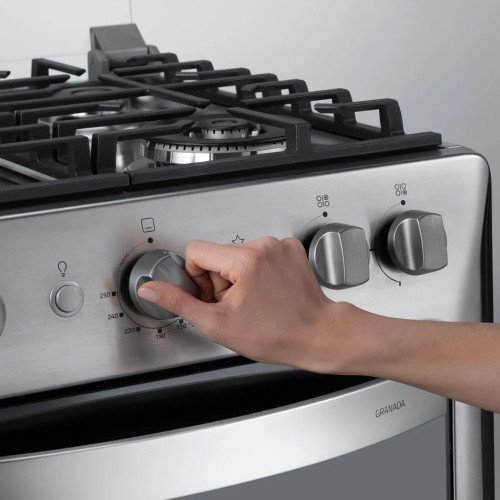 Cocina a Gas Indurama Granada Zafiro | 4 Hornillas |24'' modelo GRANADA-ZFO cómpralo en Mi Bodega Ec