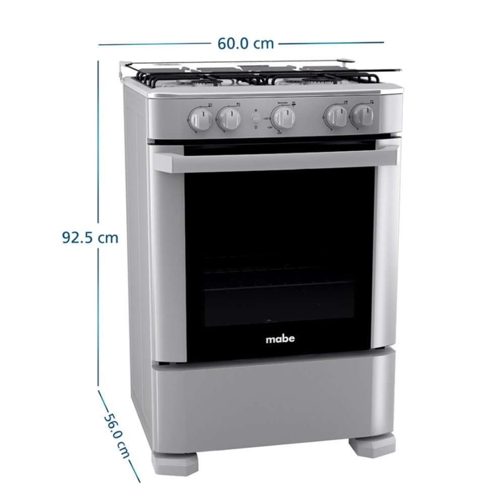 Cocina a Gas Mabe EM6030SG1| 4 Hornillas | 60 cm modelo EM6030SG1 cómpralo en Mi Bodega Ec