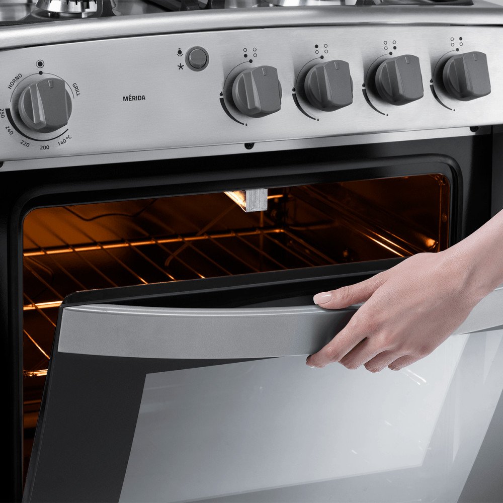 Cocina a Gas Indurama Merida | 4 Hornillas |Quarzo Home modelo MERIDA-QZ-GRILL cómpralo en Mi Bodega Ec