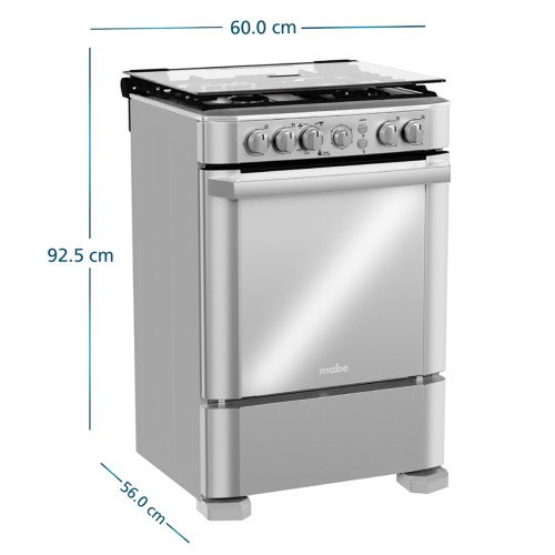 Cocina a Gas Mabe EM6095FX2| 4 Hornillas | 60 cm modelo EM6095FX2 cómpralo en Mi Bodega Ec