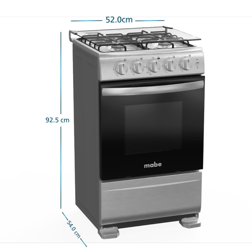 Cocina a Gas Mabe EM5120SX2| 4 Hornillas | 51 cm