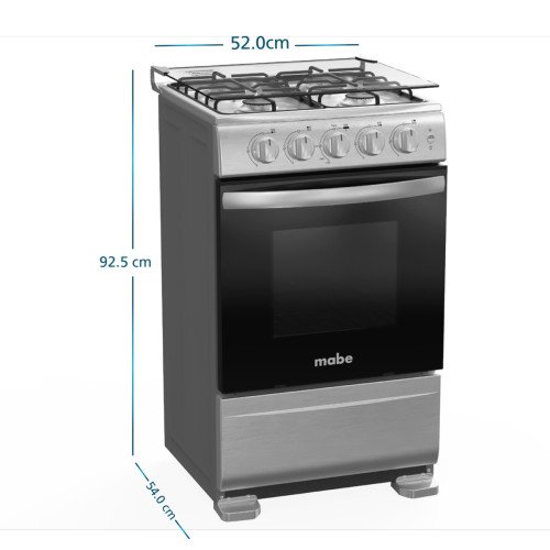 Cocina a Gas Mabe EM5120SX2| 4 Hornillas | 51 cm modelo EM5120SX2 cómpralo en Mi Bodega Ec
