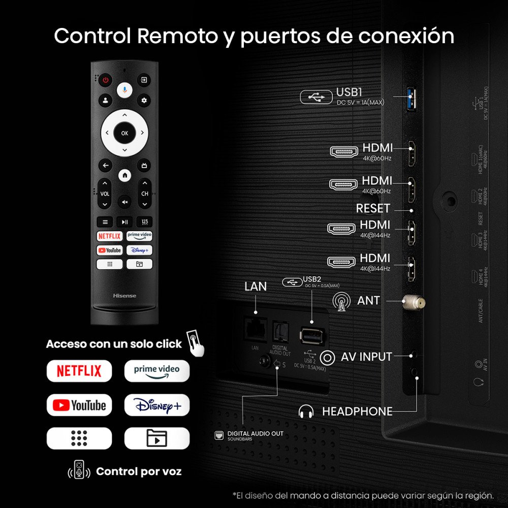 Televisor Hisense Q6QG 98'' | QLed 4K UHD modelo HS-98Q6QG cómpralo en Mi Bodega Ec