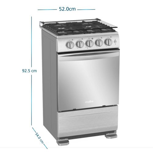 Cocina a Gas Mabe EM5130FX1| 4 Hornillas | 52 cm modelo EM5130FX1 cómpralo en Mi Bodega Ec