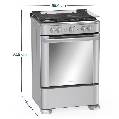 Cocina a Gas Mabe EM6040FG2| 4 Hornillas | 60 cm modelo EM6040FG2 cómpralo en Mi Bodega Ec