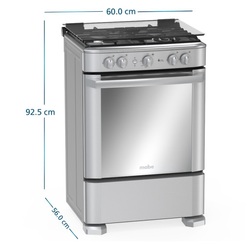 Cocina a Gas Mabe EM6040FG2|4 Hornillas| 60 cm modelo EM6040FG2 cómpralo en Mi Bodega Ec
