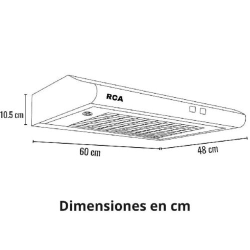 Campana Extractora RCA|60cm modelo 60S-B cómpralo en Mi Bodega Ec