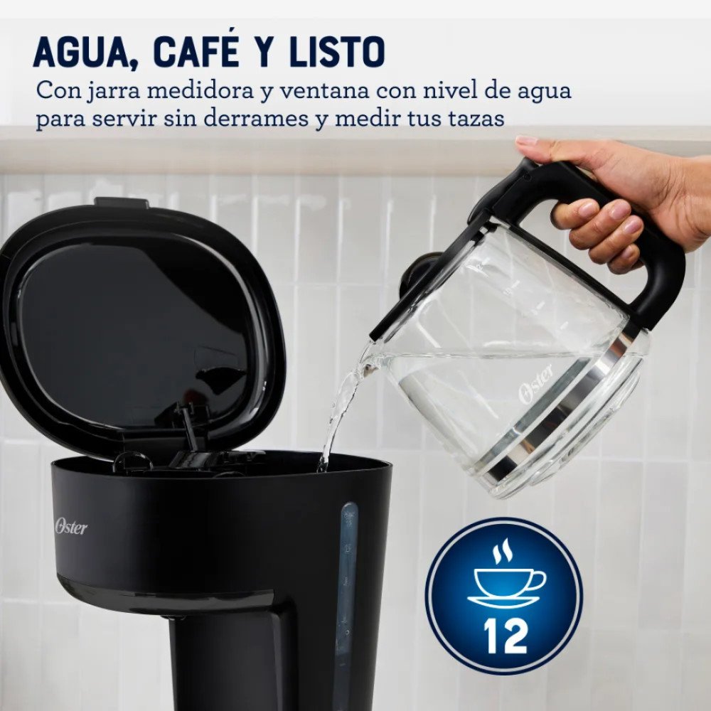 Cafetera Oster BVSTDCS121B-013 l 12 Tazas modelo BVSTDCS121B-013 cómpralo en Mi Bodega Ec