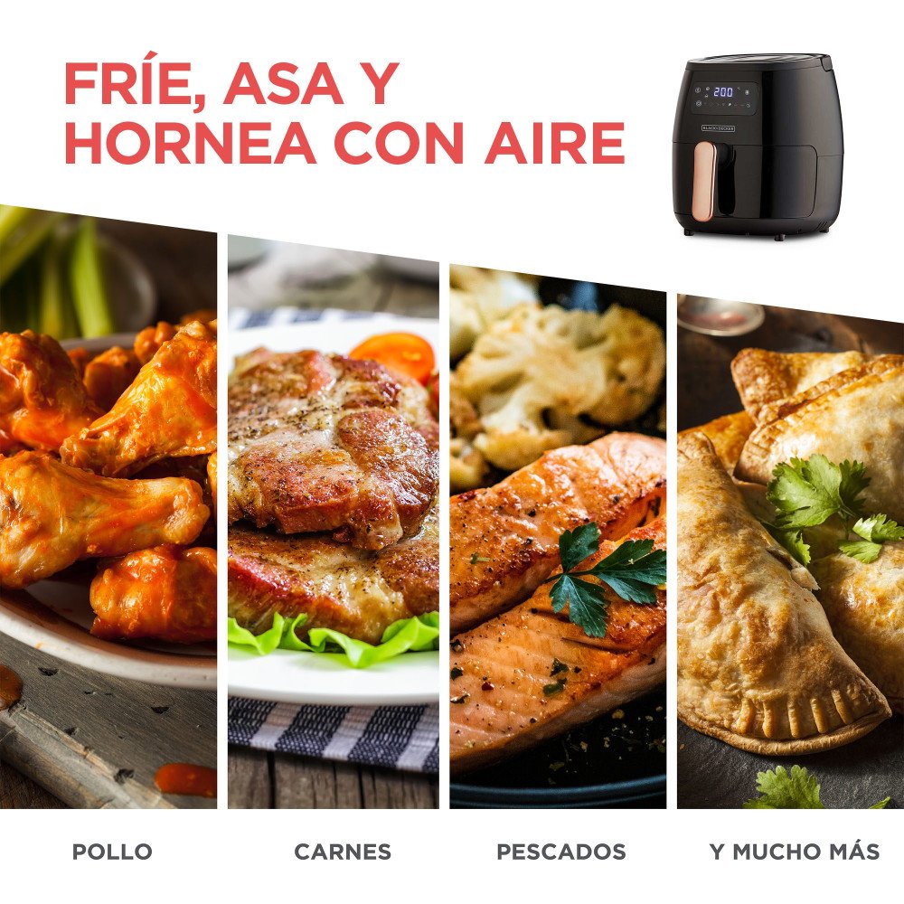 Freidora de Aire Black & Decker 5.7Lt. |HFD5055B 1500 Watts modelo HFD5055B cómpralo en Mi Bodega Ec