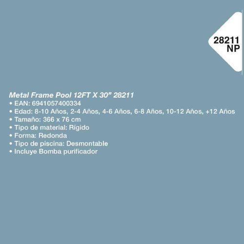 INTEX | PISCINA DESMONTABLE REDONDA RECT 366 DIÁMETRO X 76CM DE ALTO  CON BOMBA PURIFICADOR modelo 28211NP cómpralo en Mi Bodega Ec